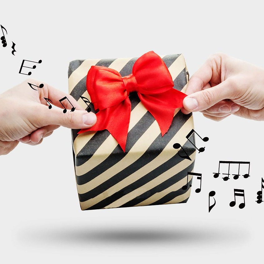 英國 SUCK UK 音樂蝴蝶結 亮紅色 緞帶 Musical bow 禮物裝飾 禮物包裝 送禮 文創【他,在旅行】