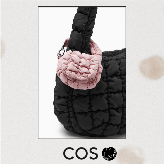 🇸🇪【COS】nano 耳機包 AirPods包 零錢包 皮革 雲朵包 绗缝包 包包掛件 黑色 jennie 同款