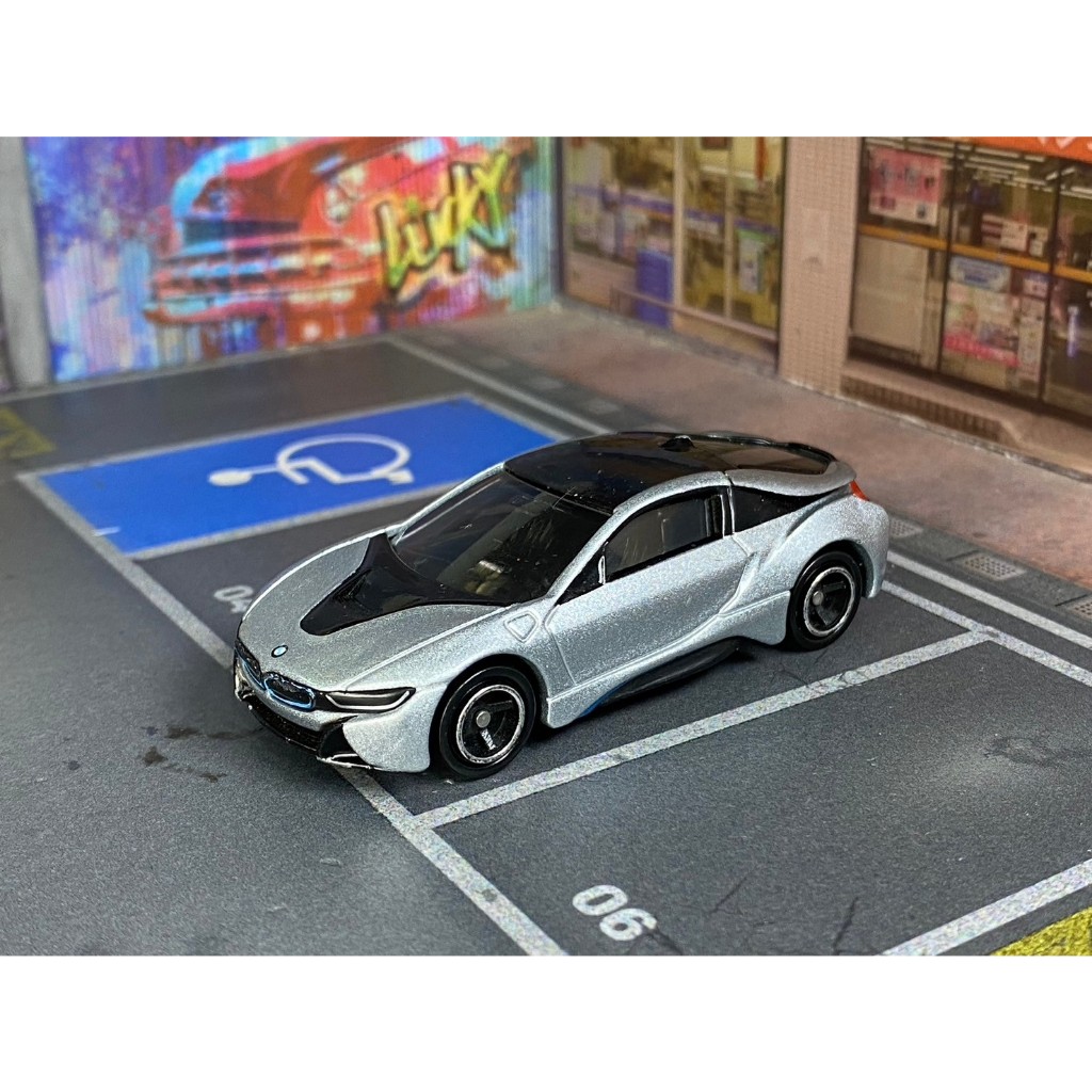 TOMICA-A17-無盒戰損-BMW I8電動跑車