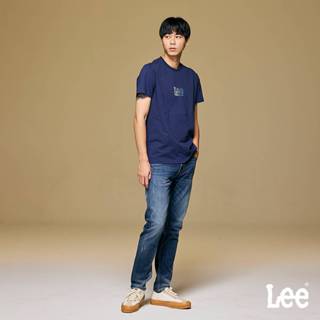 Lee 709 彈性低腰合身小直筒牛仔褲 男 深藍洗水 LB417014660