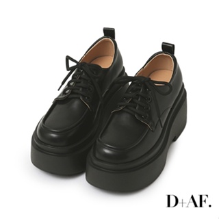 D+AF [現貨快出] 大尺碼 厚底鞋 厚底 寬頭鞋 鬆糕鞋 德比鞋 2色 [新穎搭配] 889-11