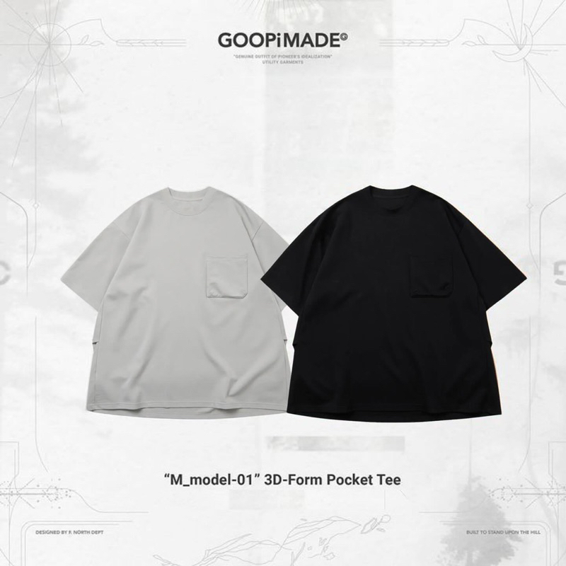 【STP】現貨✅ GOOPiMADE 24SS “M_model-01” 3D-Form Pocket Tee