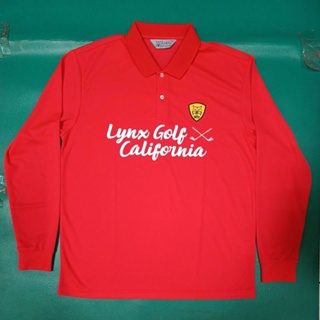 美國 Lynx 山貓 高爾夫 全新 高級立體繡標 輕 薄 排汗 透氣 快乾 長袖 Polo衫 XL號（XXL號）