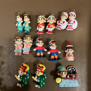 日本 不二家 牛奶妹 牛奶弟 Peko fujiya 早期絕版收藏 公仔 人偶 擺飾 娃娃 食玩 盒玩 人形
