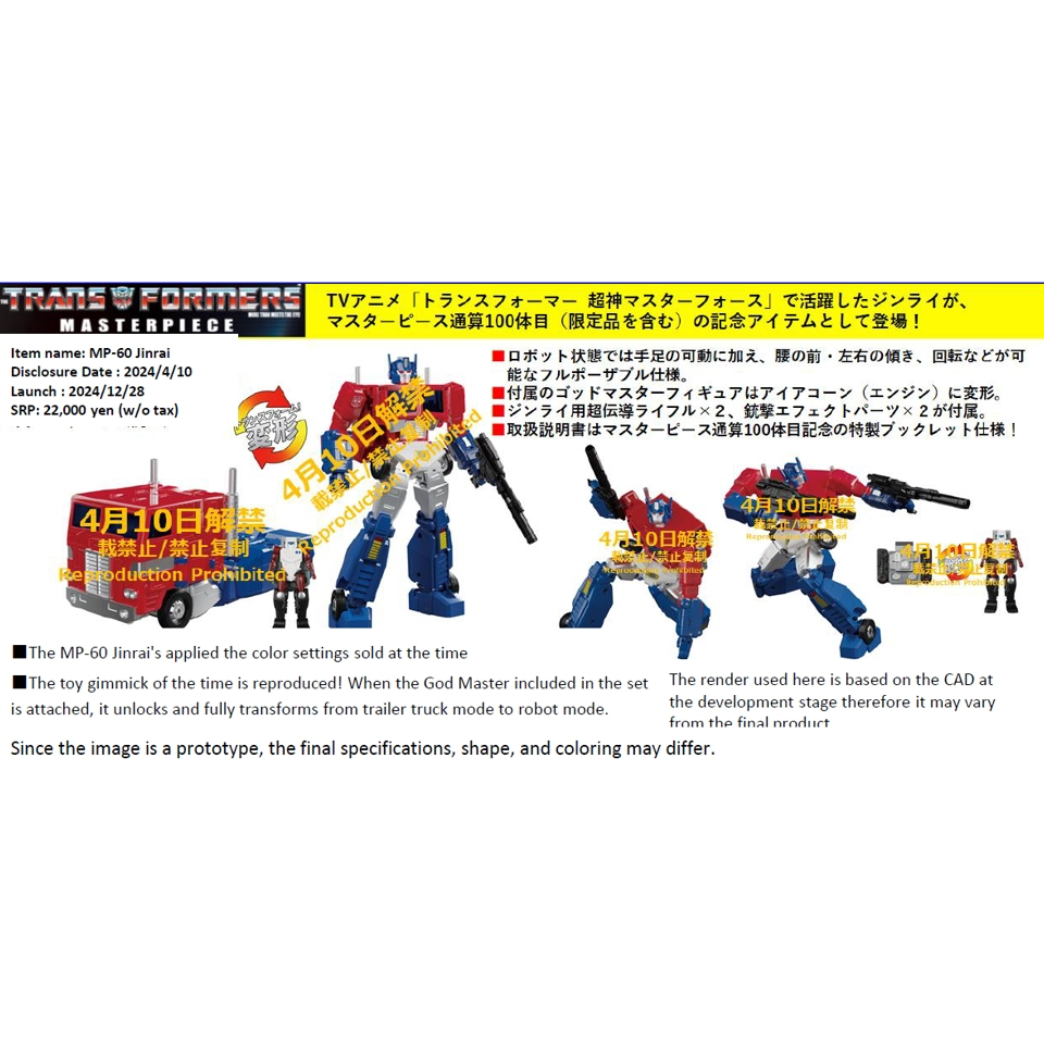 【TAKARA TOMY】預購12月 變形金剛 MP-60 超神迅雷 雷恩 仁萊 公司貨【99模玩】