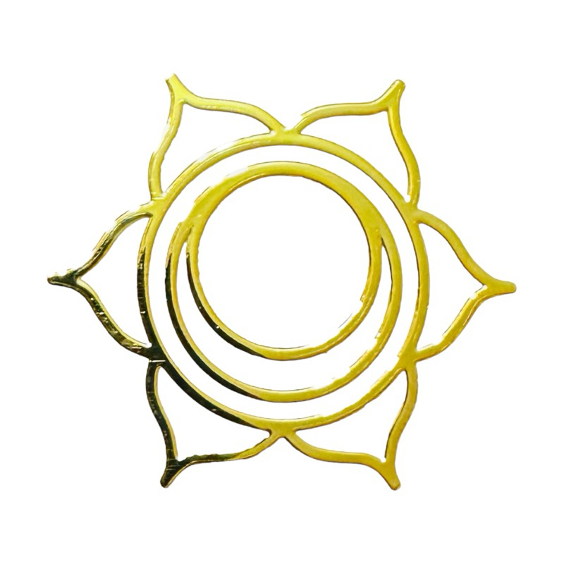 臍輪 七脈輪 3cm 神聖幾何 金屬貼片 銅合金 能量符號 冥想 磁場 靈性提升轉化 奧剛 金字塔 材料 居家佈置