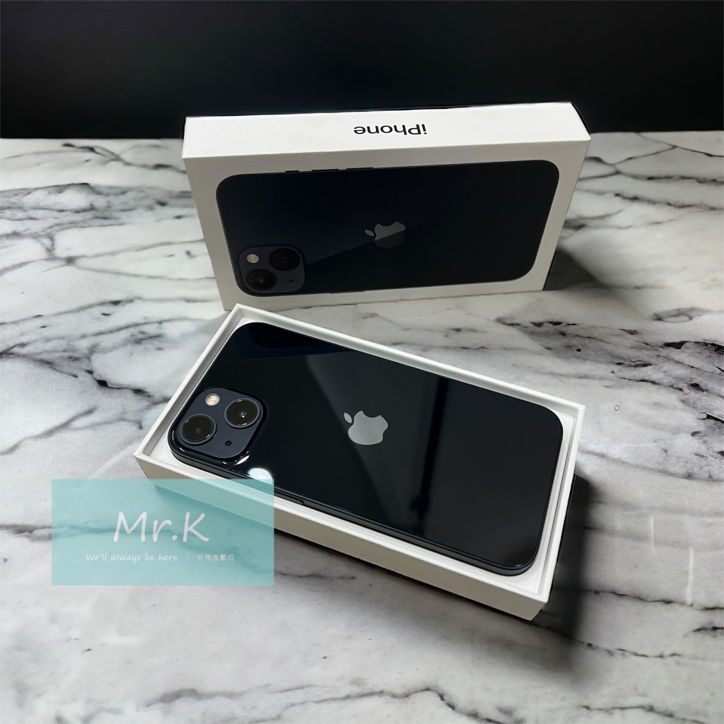 【K先生認證二手機】iPhone13 6.1吋 128、512G 黑色 約8成5新 全新電池100% 功能正常 CP值