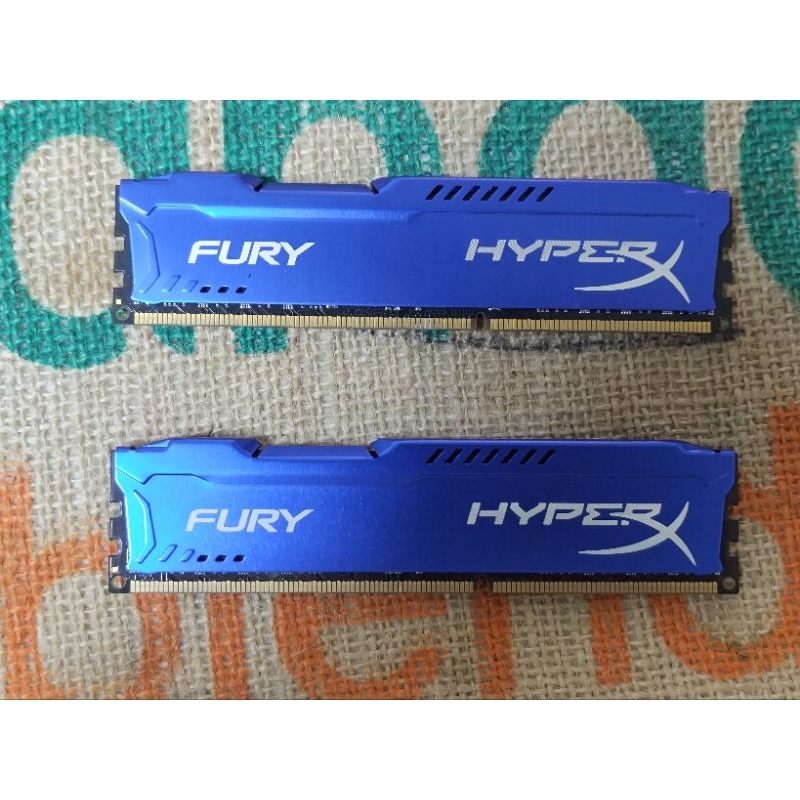 Kingston HyperX Fury DDR3-1866 8G*2 16G 記憶體 藍色