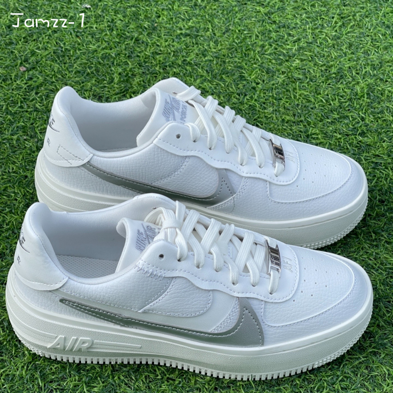 Nike Air Force 1 PLT.AF.ORM 空軍一號 AF1 休閒鞋 厚底 增高 白銀 DJ9946-101