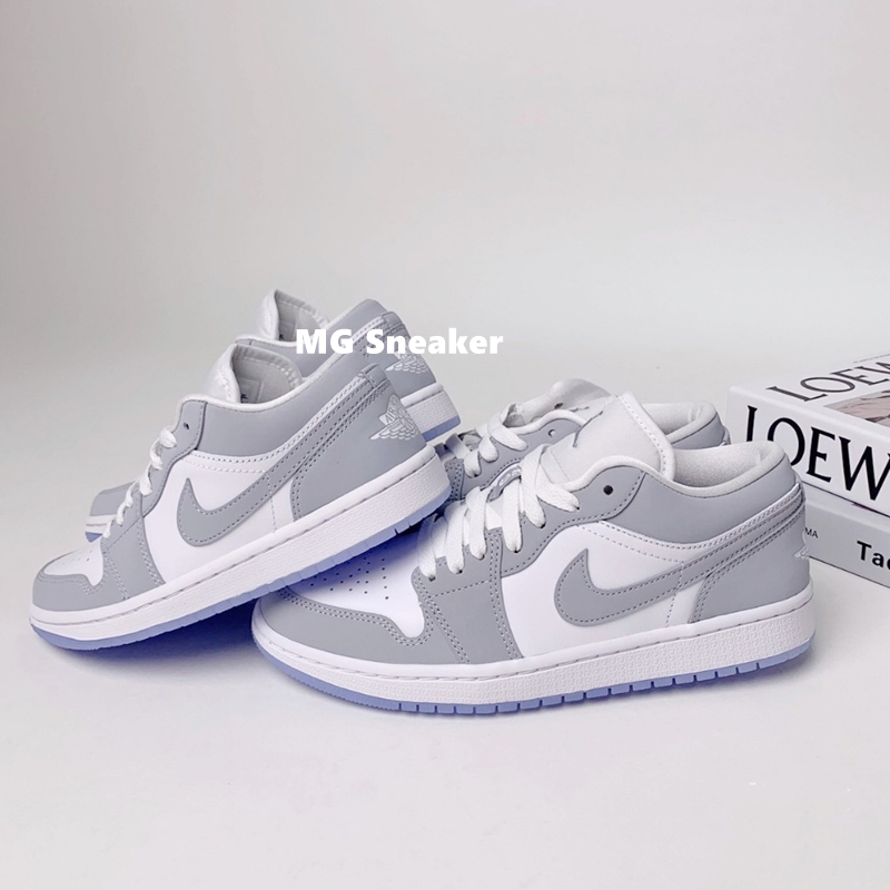 MG-🇰🇷韓國代購 Nike air jordan 1 low 小dior 冰藍 冰底 灰白 低筒 中筒 情侶鞋 籃球鞋