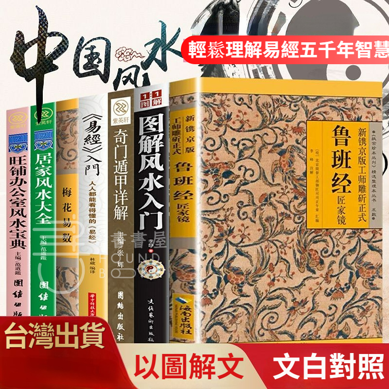 🔥台灣出貨🔥羅盤 魯班經 全書原版古書上下冊全集全套木工 魯班經匠家鏡  魯班弄法 木工書古書造型圖書籍大全