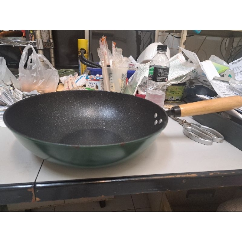二手福利品鍋子 炒鍋 32公分 便宜出清 麥飯石炒鍋 餐廚用品 鍋具1號