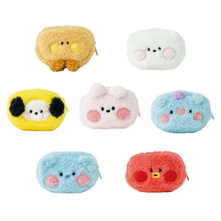 日本限定【BT21】 Line Friends 防彈少年團 毛絨絨小物包 (7款可選) 零錢包 隨身 收納 小包 零錢袋