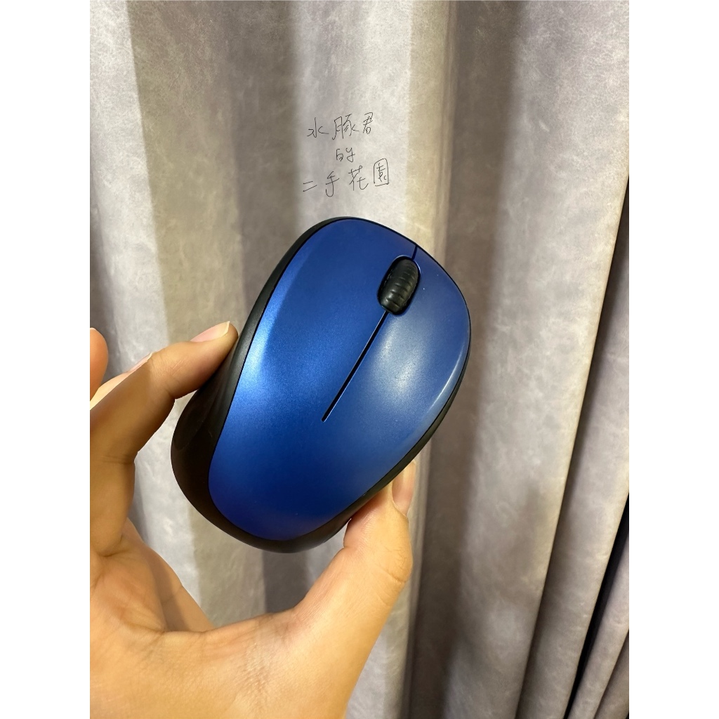 二手 logitech羅技無線滑鼠 藍色 M235