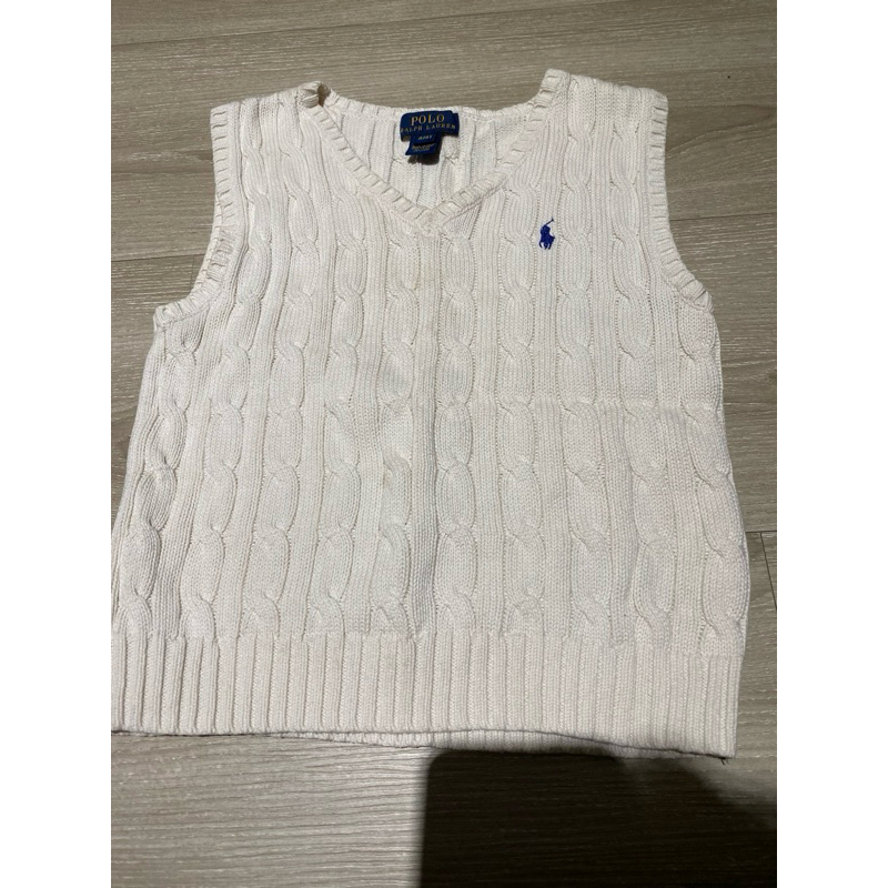 二手男童polo ralph lauren純棉毛線背心