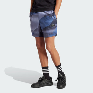 Threeg🐲ADIDAS OG CITY ESCAPE 防潑水 運動短褲 寬鬆 拉鍊 藍迷彩 男款 IS3338