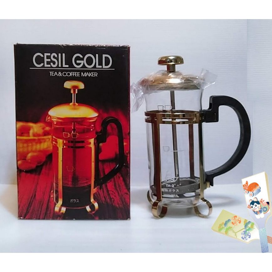 手沖壺 CESILGOLD-TEA&amp;COFFEE MAKER-300ML  不鏽鋼過濾網沖茶器 泡茶 泡咖啡  濾壓壺