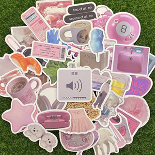 【現貨】 🌸"50張入"ins 韓系 少女風格 日常生活 貼紙 PVC 防水貼紙 行李箱貼紙 安全帽貼紙 手機貼紙