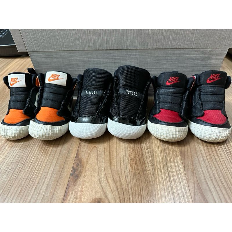 Air Jordan CRIB BOOTIE AJ1學步鞋10cm 喬登鞋4c  初步鞋 喬登 1代 黑色喬登 學步鞋