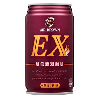 伯朗 EX雙倍濃烈咖啡[箱購] 330ml x 24【家樂福】