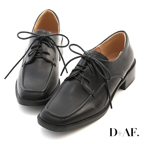 D+AF 德比鞋 方頭鞋 綁帶 小皮鞋 5色 [紳士態度]