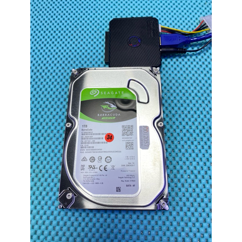 含稅價 SEAGATE 3.5吋 1TB SATA3 64M 7.2K ST1000DM010 二手測試良品 34號