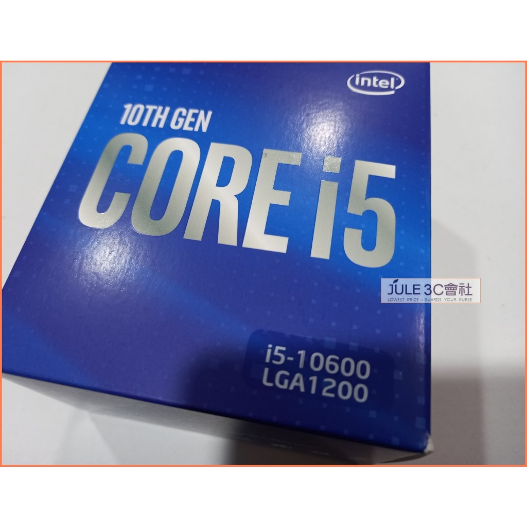 JULE 3C會社-Intel i5 10600 第十代/6C12T/12M/3.3~4.8G/全新/1200 CPU