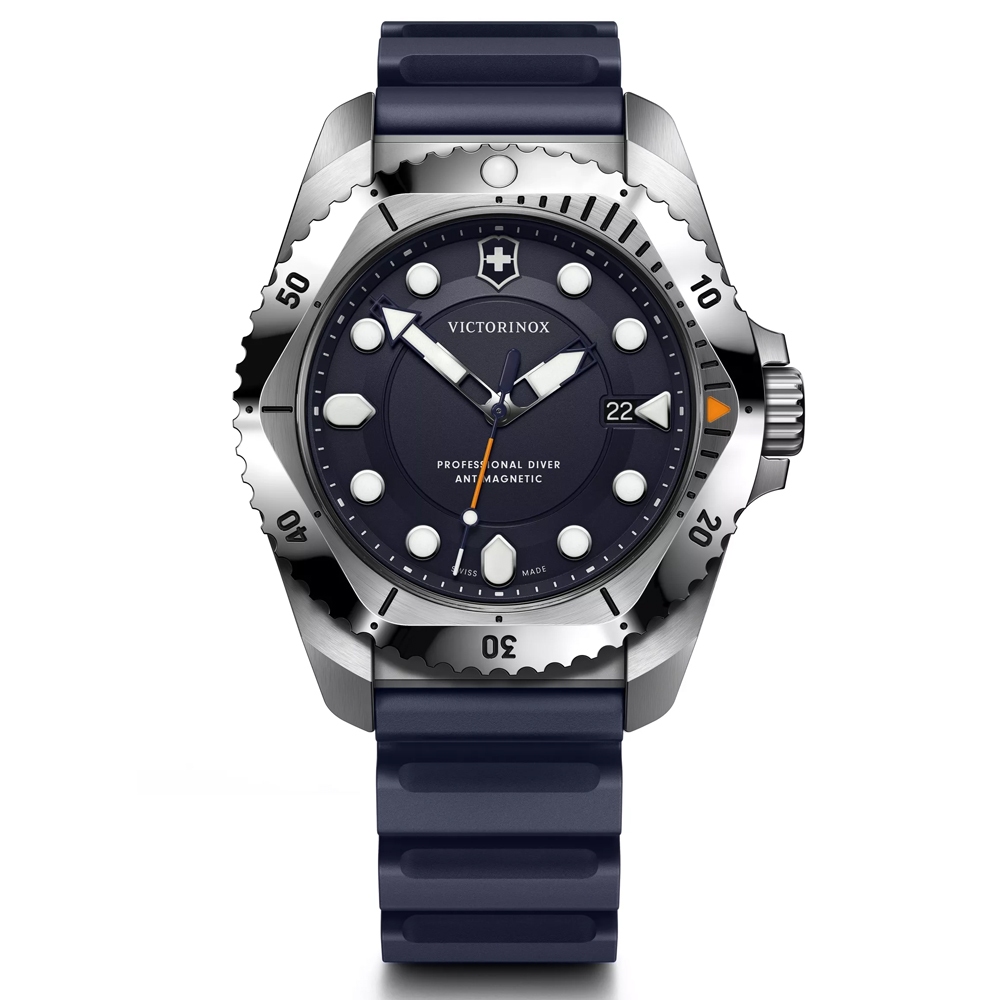 VICTORINOX瑞士維氏(VISA-241991) DIVE PRO ISO認證 防水耐鏽300米專業潛水石英錶-藍