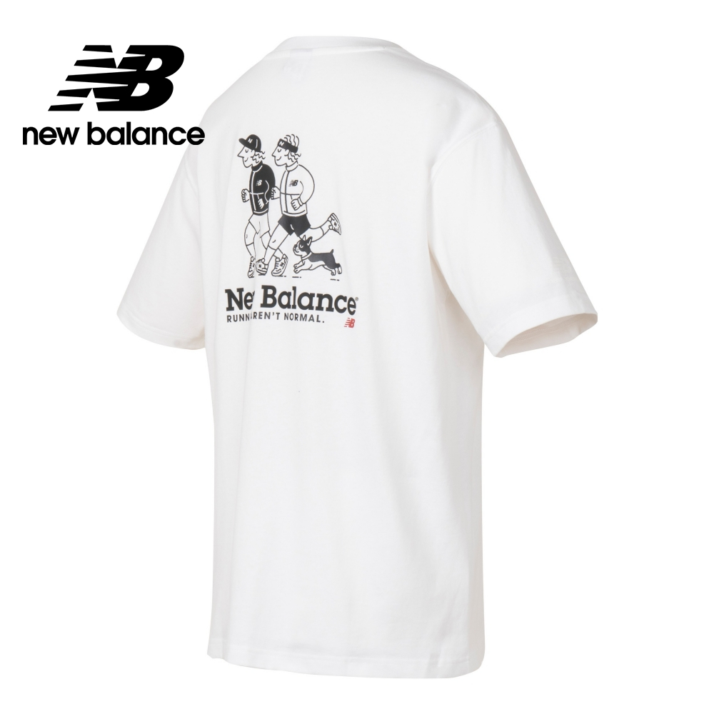 【New Balance】 NB BOY Running Duo插畫短袖上衣_男性_白色_MT41960WT