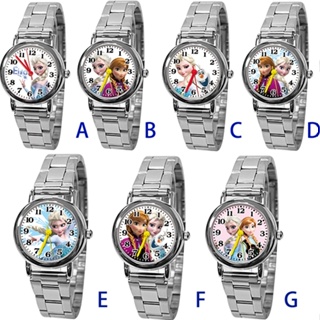 【迪士尼】 冰雪奇緣兒童鋼帶手錶(桃紅)七款任選