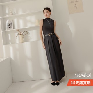 niceioi 氣質典雅兩件式洋裝(附腰帶) (共2色) 女裝 現貨 快速出貨