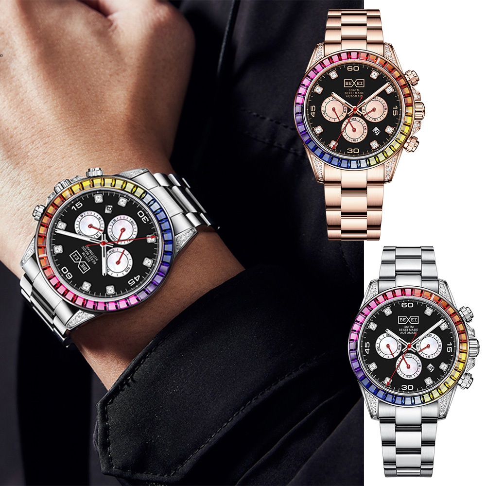 ⏰ACE愛時⏰BEXEI 貝克斯 9150 彩虹騎士系列 迪通拿款 日期顯示 全自動機械錶 手錶 腕錶
