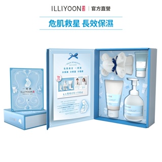 【ILLIYOON 一理潤】神經醯胺舒敏保濕沐浴護膚禮盒(修護霜200ml+泡泡沐浴露400ml+凝膠30ml送毛巾熊)