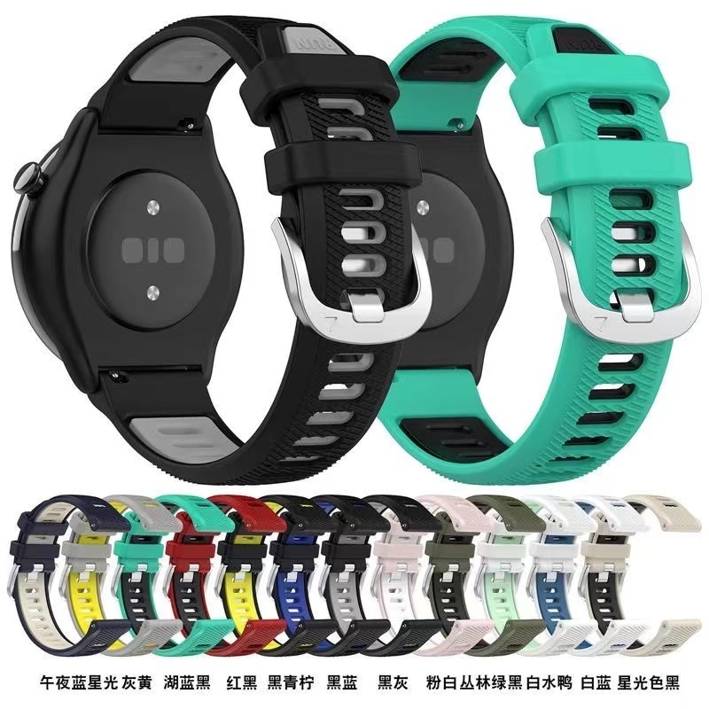 新品適用OPPO watch X新款雙色柔軟錶帶 OPPO watch4 Pro 手錶帶 X 夏季運動男腕帶