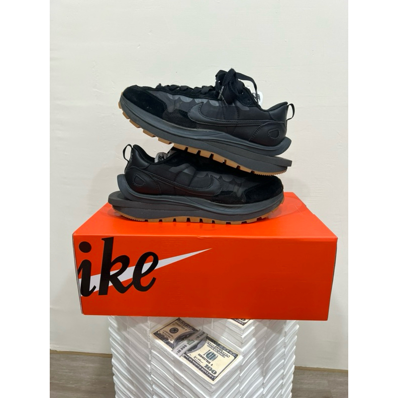 [二手]Sacai x Nike Vaporwaffle 黑生膠 US8.5 全配