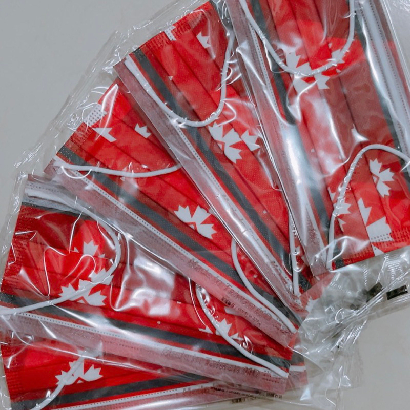 現貨 🇨🇦加拿大 紅色楓葉🍁 成人平面口罩 台灣製單入裝 穿搭配件 變裝主題