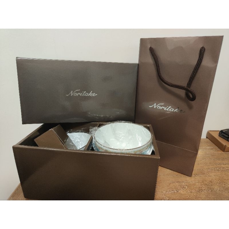 ［誠可議價](出清品）日本皇室御用 noritake 瓷碗5入禮盒組 送禮自用