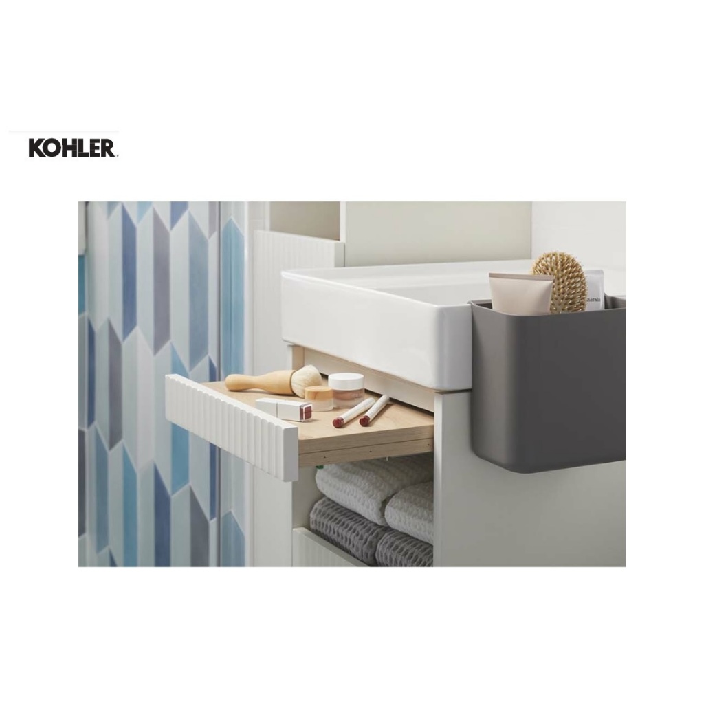 愛琴海廚房KOHLER Spacity 面盆浴櫃組 白色75cm K-31557T-0_K-32162T-PPW
