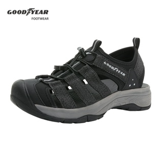 GOODYEAR固特異【盛夏探險】女鞋 護趾織帶運動涼鞋 黑 / GAWS42610/K Shoes Plaza