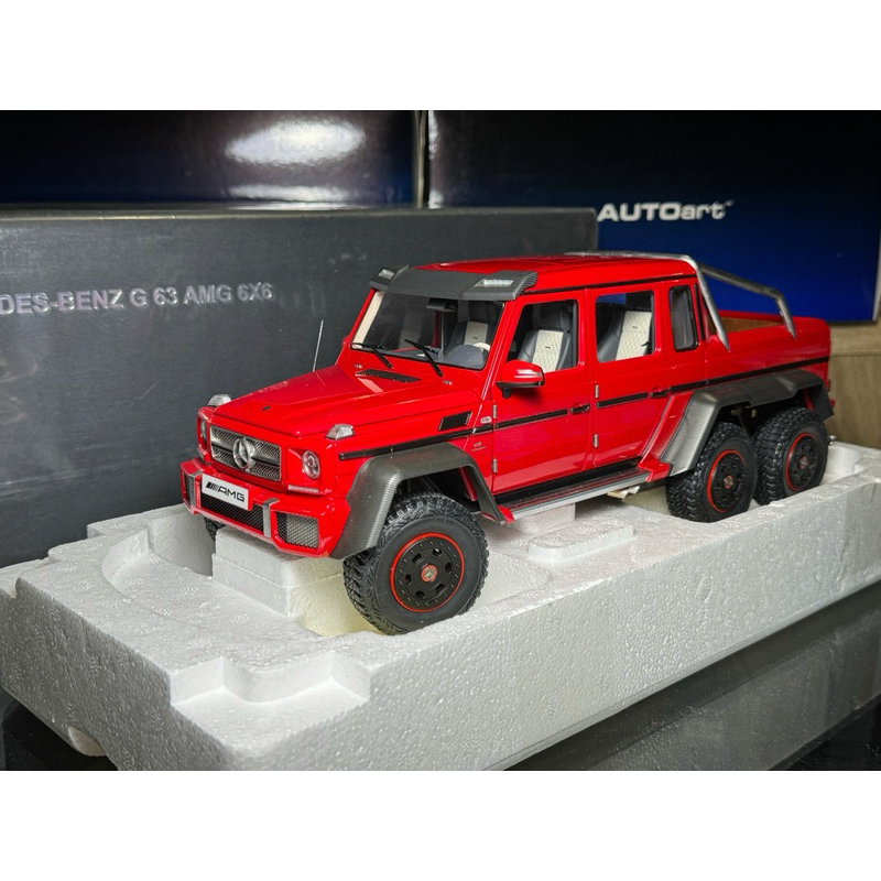 絕版 AUTOart 1/18 Mercedes-Benz G63 AMG 6x6 2013 紅 越野車 大G