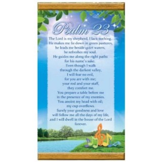 Bible verse mini banner-Psalm 23 Size:11.6*21.3 cm