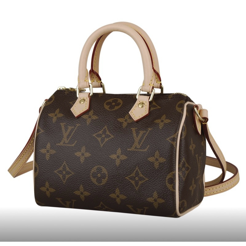 (近全新）LV M61252 經典Monogram NANO SPEEDY手提/斜背包