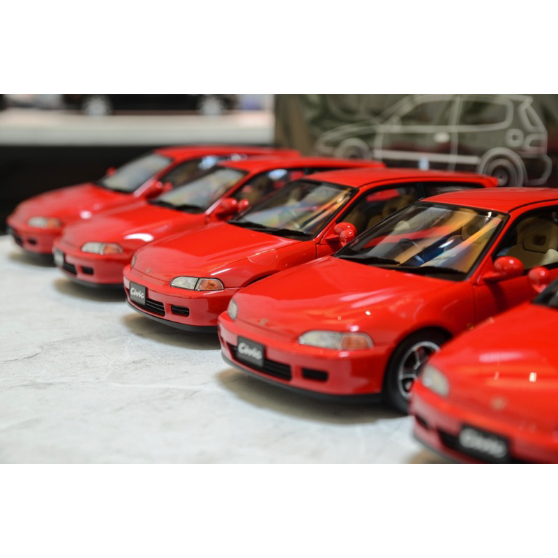 LCD Honda EG6 1:18 Civic 喜美 k6 k8 頭文字D SIR 金屬模型車 本田魂 雙凸 b16a