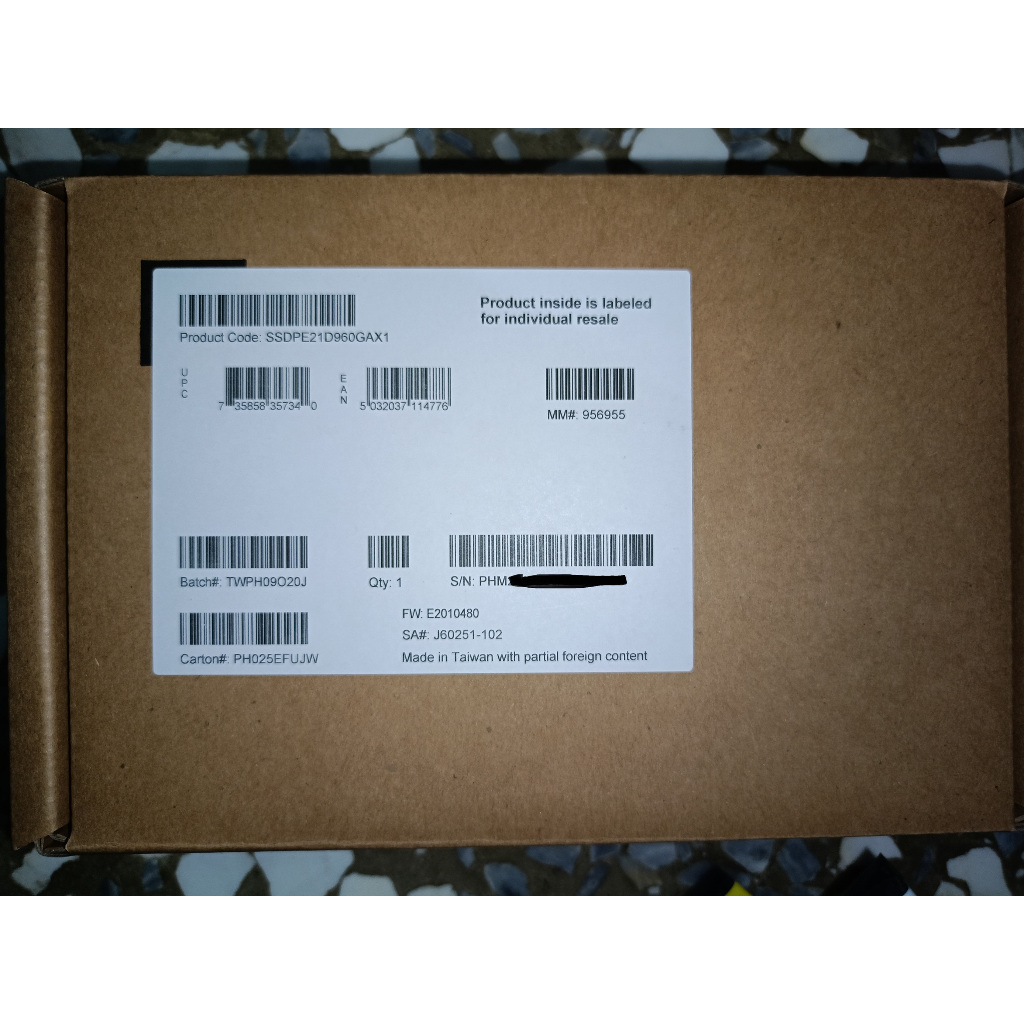 全新 未拆 原廠保固 Intel Optane 905P 2.5吋 960GB SSD