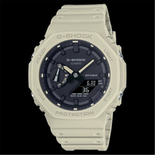 CASIO 卡西歐 G-SHOCK 農家橡樹 耐衝擊 八角雙顯 電子錶-奶茶色(GA-2100-5A)[ 秀時堂 ]