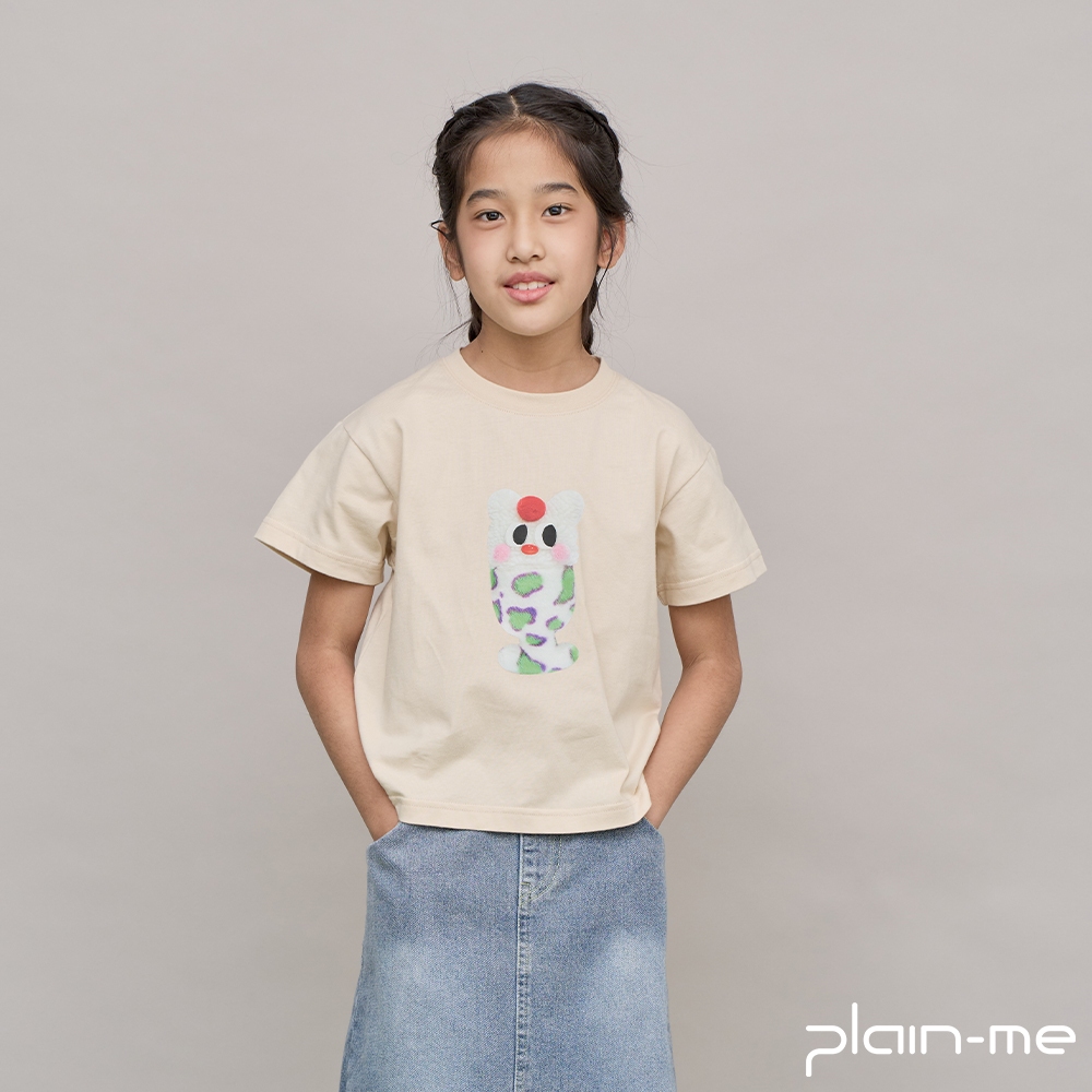 【plain-me】卡肉聯名 SAAKO 豹紋聖代小兔小童TEE SAA0115-241 &lt;女款 T恤 上衣&gt;