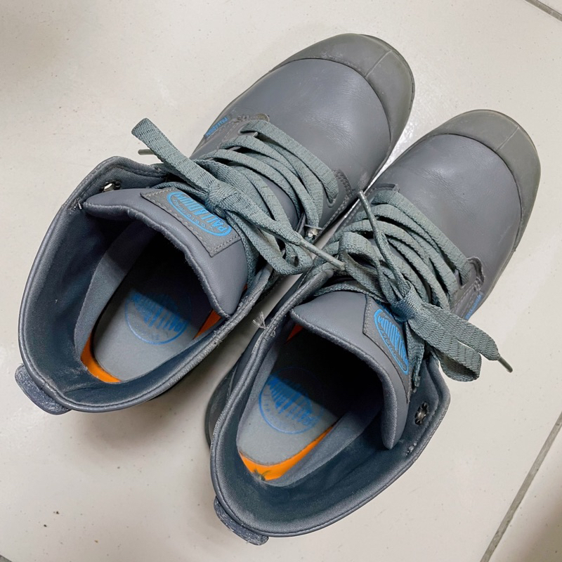 二手鞋現貨出清⚡️PALLADIUM 絕版藍標 防水靴 防水鞋 雨靴 雨鞋 梅雨豪雨必備 灰藍色24.5cm
