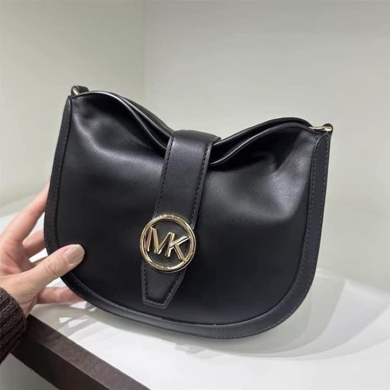 [現貨] Michael Kors mk Gabby 專櫃款 馬鞍包 黑色 經典logo 破盤價