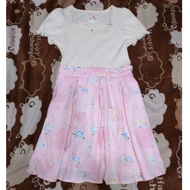 露比午茶 kitty 粉色小洋裝（尺寸M)