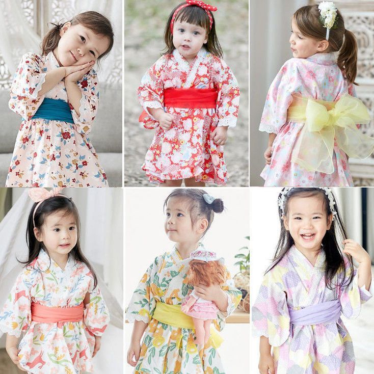 新款免運女童 日式和服浴衣 中大童日式洋裝 連衣裙 連身裙 日系服裝 童裝表演拍照群 兒童造型